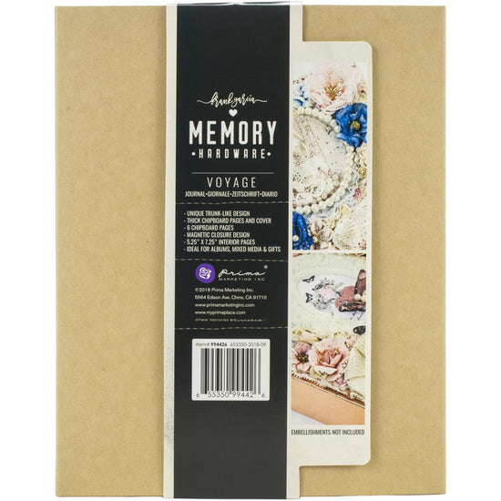 Prima Memory Hardware Chipboard Album 8.5"X7"X3.25" Voyage