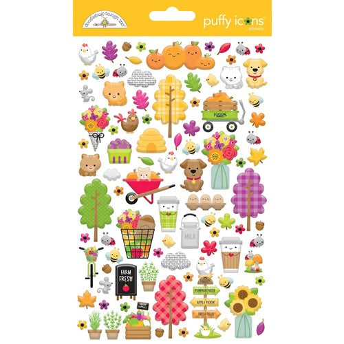 Doodlebug FARMERS MARKET Puffy Icon Stickers