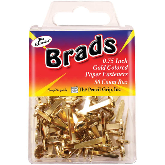 Brads .75" 50/Pkg Gold