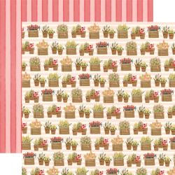 Flower Market Double-Sided Cardstock 12"X12" Planted Flowers
