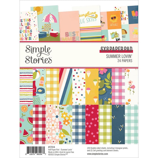 Simple Stories Double-Sided Paper Pad 6"X8" 24/Pkg Summer Lovin