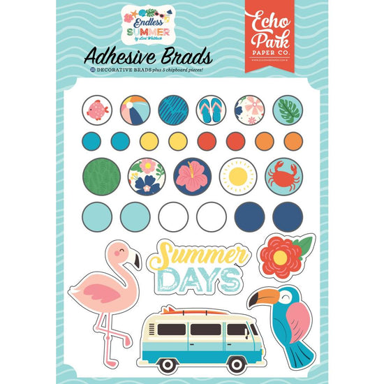 Echo Park Decorative Brads Endless Summer