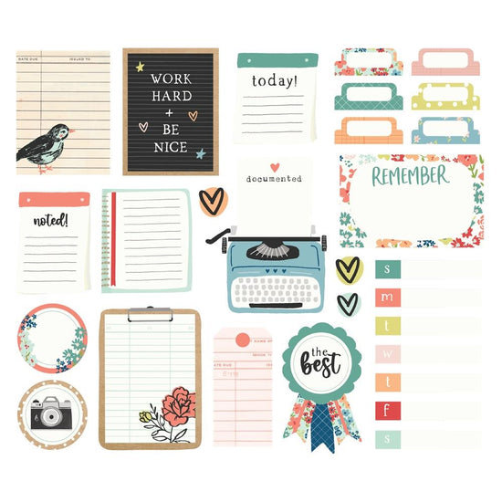 Life Captured Bits & Pieces Die-Cuts 28/Pkg Journal
