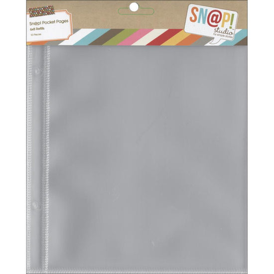 Simple Stories Sn@p! Pocket Pages For 6"X8" Binders 10/Pkg (1) 6"X8" Pocket