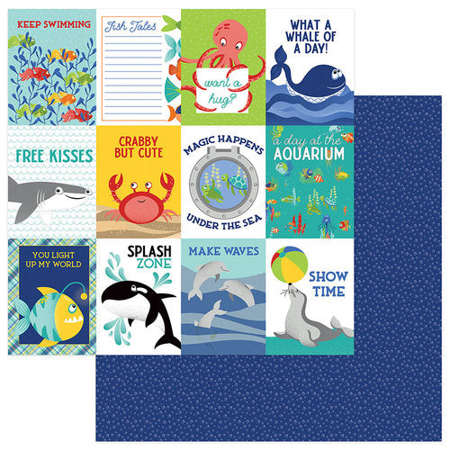 Fish Tales Double-Sided Cardstock 12"X12" Splash Zone