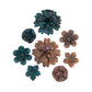Finnabair Mechanicals Metal Embellishments Desert Flowers, 8/Pkg