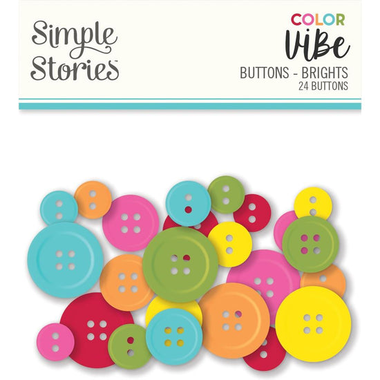 Color Vibe Buttons 24/Pkg Brights