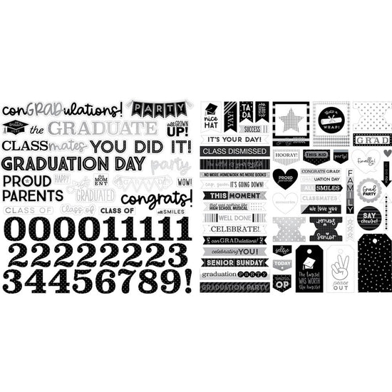 Bella Blvd Cardstock Ephemera Words, Cap & Gown