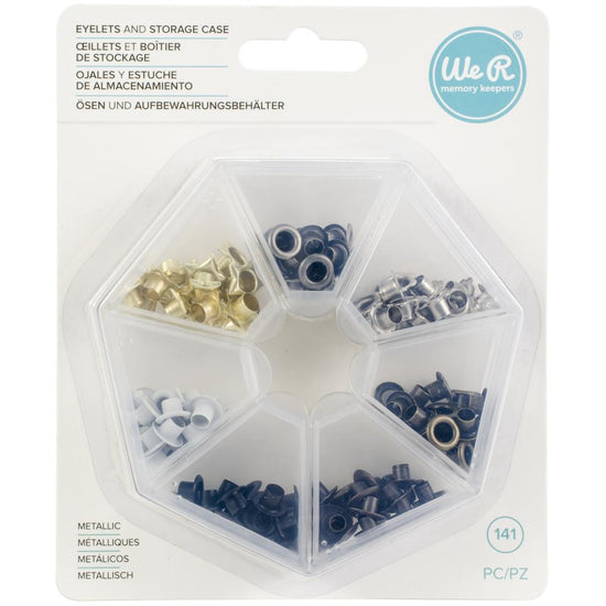 We R Eyelets W/Storage Case 140/Pkg Metallics