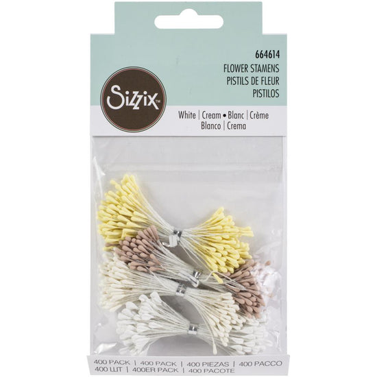 Sizzix Making Essential Flower Stamens 300/Pkg White and Cream