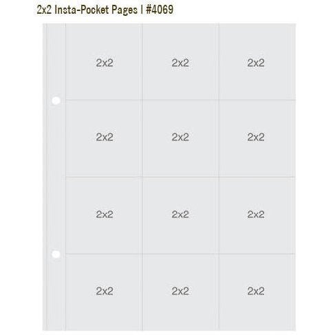 Simple Stories Sn@p! Insta Pocket Pages For 6"X8" Binders (12) 2"X2" Pockets, 10/Pkg