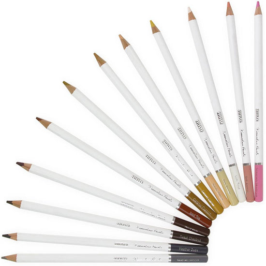 Nuvo Watercolor Pencils 12/Pkg Hair & Skin Tones