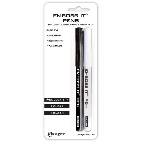 Ranger Emboss It Pens 2/Pkg Black & Clear