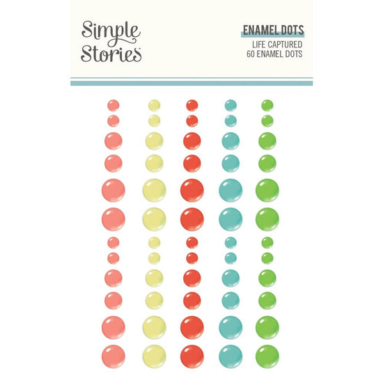 Life Captured Enamel Dots Embellishments 60/Pkg