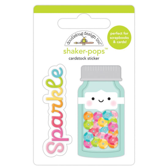 Doodlebug Shaker-Pops 3D Stickers Sequin Jar