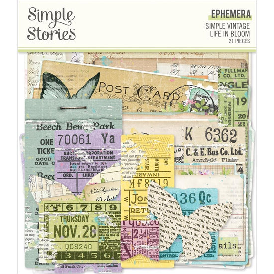 Simple Vintage Life In Bloom Ephemera 21/Pkg