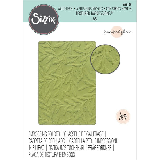Sizzix Multi-Level Textured Impressions By Jennifer Ogborn Delicate Leaves 
