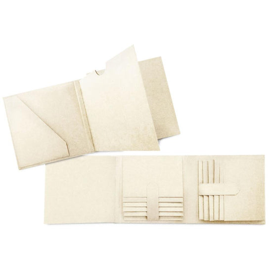 Graphic 45 Staples Trifold Waterfall Folio Album Ivory