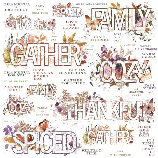 ARToptions Plum Grove Rub-Ons 12"X12" 1/Sheet Sentiments