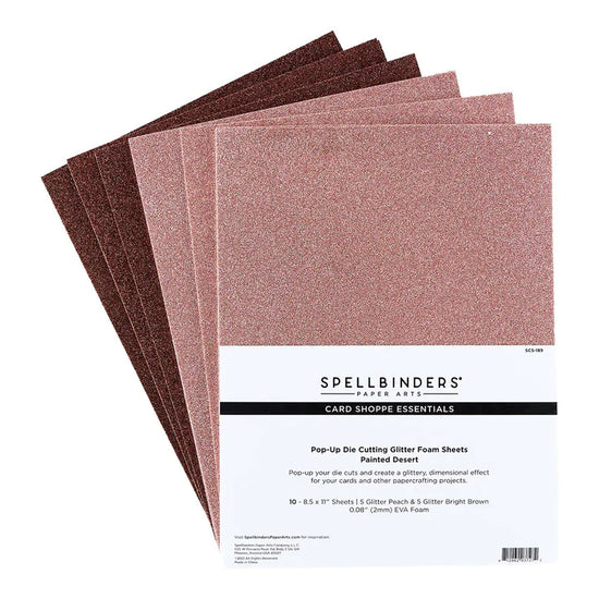 Spellbinders POP-UP DIE CUTTING GLITTER FOAM SHEETS- PAINTED DESERT