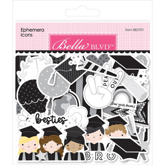 Bella Blvd Cardstock Ephemera Icons, Cap & Gown