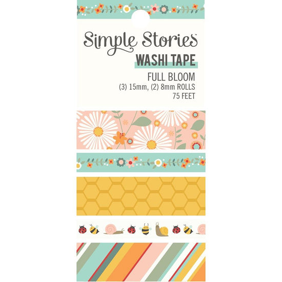 Simple Stories Full Bloom Washi Tape 5/Pkg