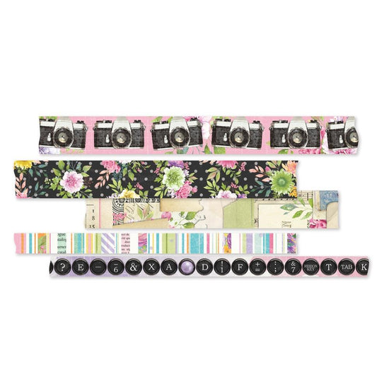 Simple Vintage Life In Bloom Washi Tape 5/Pkg