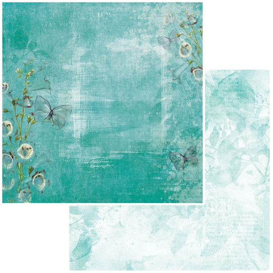 Vintage Artistry In Teal Double-Sided Cardstock 12"X12" Flutter