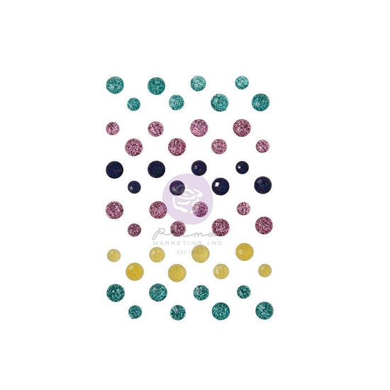 Prima Marketing Painted Floral Say It In Crystals Assorted Dots 48/Pkg