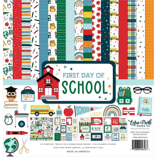 Echo Park Collection Kit 12"X12" First Day Of School