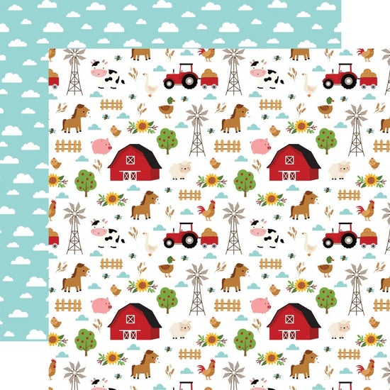 Fun On The Farm Double-Sided Cardstock 12"X12" Barnyard