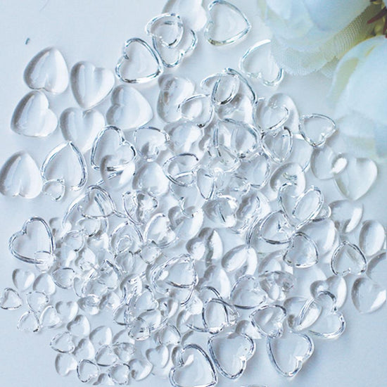 Dress My Craft Water Droplet Embellishments 150/Pkg Heart Assorted