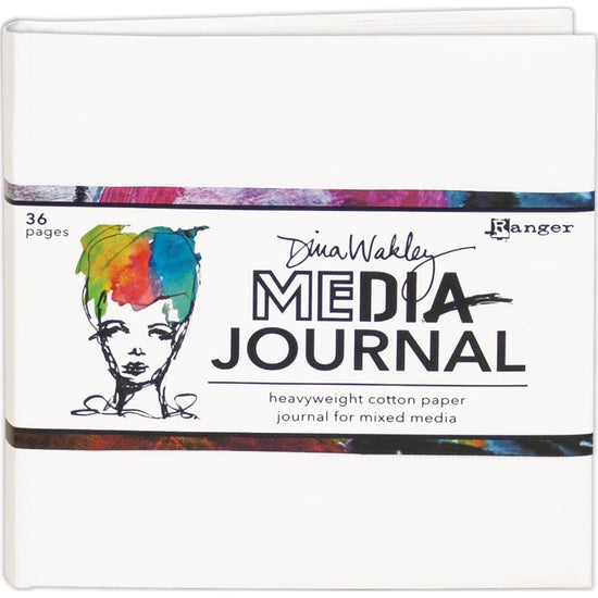 Dina Wakley Media White Journal 6"X6" Includes Heavyweight Watercolor Paper