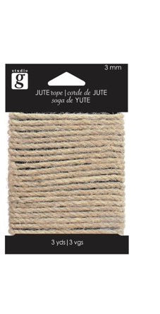 Studio G 3mm Jute Rope 3yds