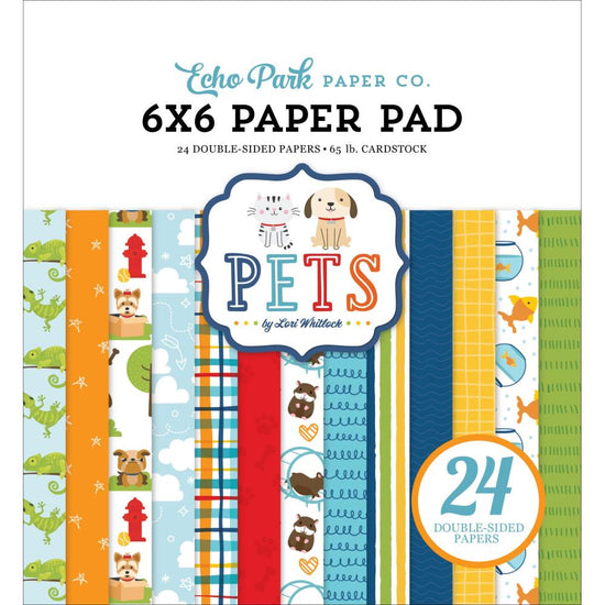 Echo Park Double-Sided Paper Pad 6"X6" 24/Pkg Pets