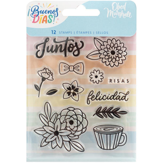 Obed Marshall Buenos Dias Acrylic Stamps 12/Pkg