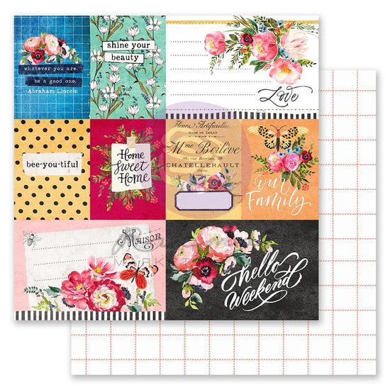 Painted Floral Double-Sided Cardstock 12"X12" 6 designs