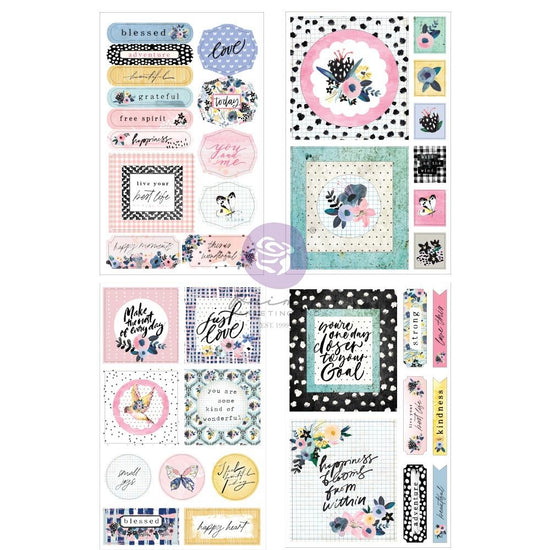 Spring Abstract Cut-Out & Sticker Sheets 5"X8" 8/Sheets