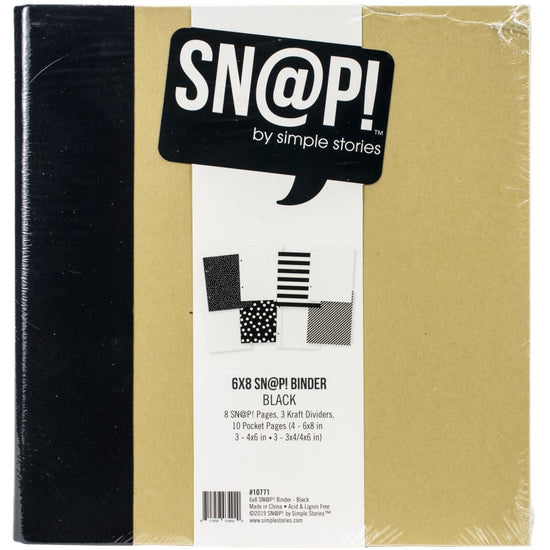 Simple Stories Sn@p! Binder 6"X8" Black