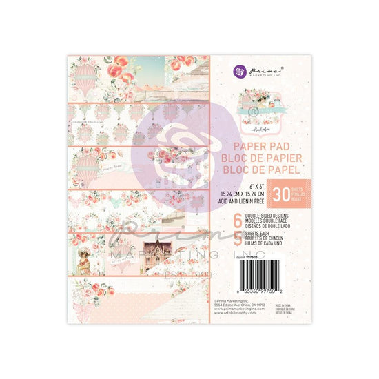 Prima Marketing Double-Sided Paper Pad 6"X6" 30/Pkg Peach Tea By Frank Garcia