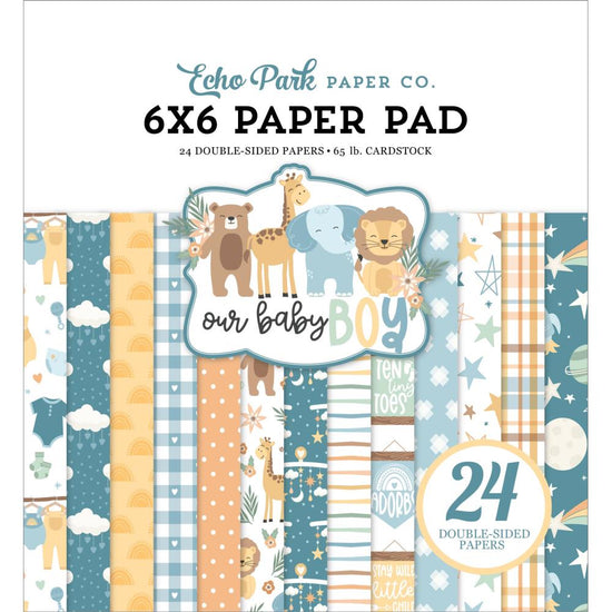 Echo Park Double-Sided Paper Pad 6"X6" 24/Pkg Our Baby Boy