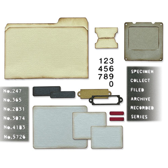 Sizzix Thinlits Dies By Tim Holtz 54/Pkg Specimen 