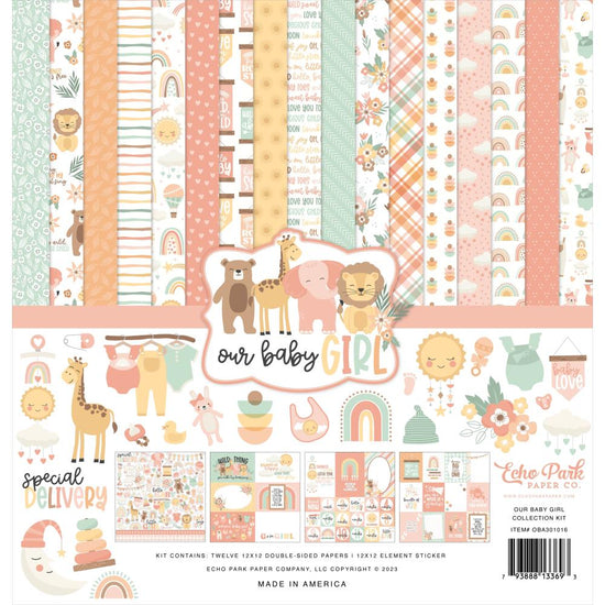 Echo Park Collection Kit 12"X12" Our Baby Girl