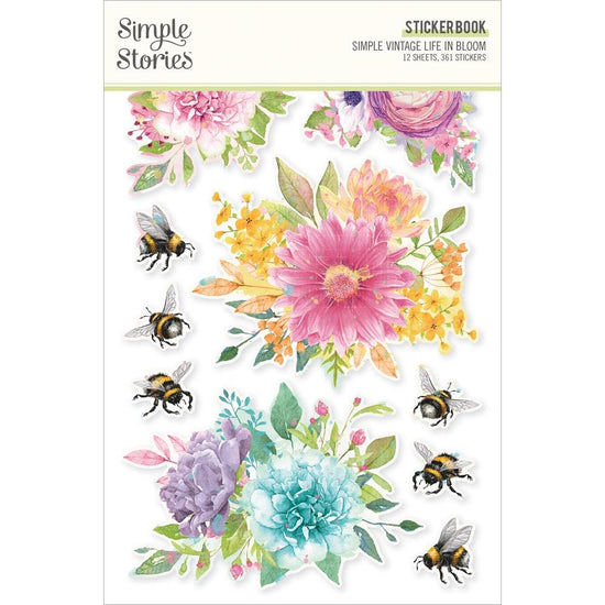 Simple Stories Sticker Book 12/Sheets Simple Vintage Life In Bloom, 361/Pkg