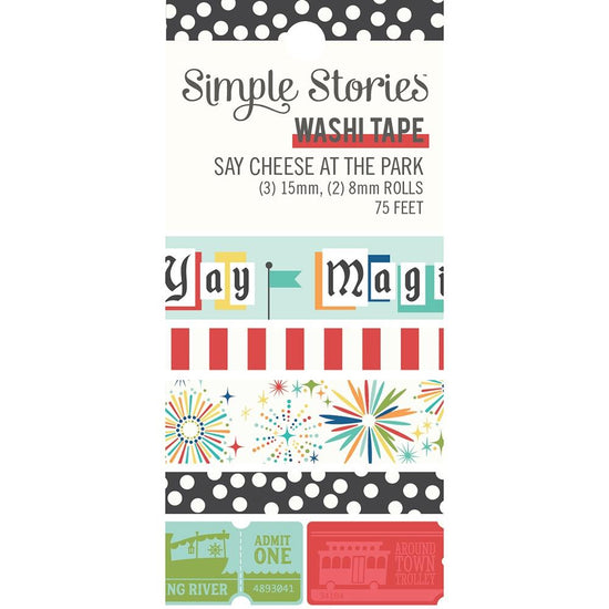 Simple Stories Say Cheese At The Park Washi Tape 5/Pkg