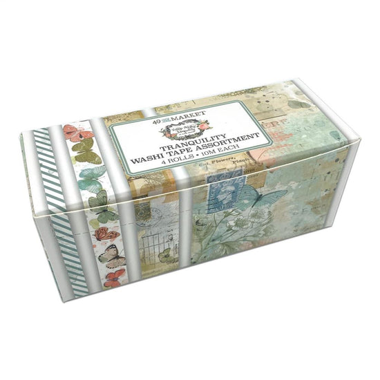 49 And Market Vintage Artistry Tranquility Washi Tape 4/Pkg