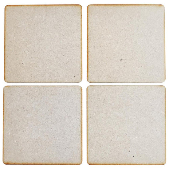 Dress My Craft MDF Coasters 4"X4" 4/Pkg Curved Square