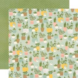 Spring Farmhouse Double-Sided Cardstock 12"X12" Plant Smiles