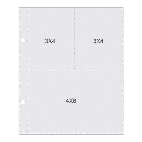 Simple Stories Sn@p! Pocket Pages For 6"X8" Binders 10/Pkg (1) 4"X6" & (2) 3"X4" Pockets