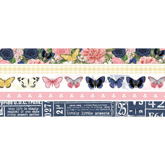 Simple Stories Simple Vintage Indigo Garden Washi Tape 5/Pkg